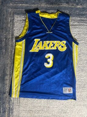 Los Angeles Lakers Blue & Yellow Basketball Jersey - Number 3